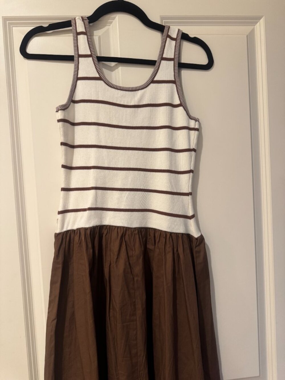 Moon River Striped Cotton Dress - Medium - Picture 5 of 6